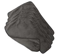 DRESSOOS 4 Pieces Dark Grey Coral Fleece Facial Towels Split U-Shaped Design, Soft Microfiber Esthetician Towels for Salon, Spa, and Professional Face Care