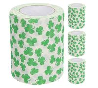 DRESSOOS 4 Rolls Clover Toilet Paper Soft and Absorbent Paper with Perforated Roll Design for Home and Desk Tray Use Versatile Bulk Pack for Bathroom and Guest Toilets