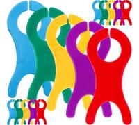 DRESSOOS 40pcs Large Plastic Yarn Bobbins for Crochet and Knitting with Long Serving Life and Separate Yarn Fixing, Assorted Colours, Craft Tool for Sewing Lovers Random Color