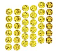 DRESSOOS 48pcs Pirate Gold Coin Toys Plastic Boys and Girls Toy for Treasure Hunts Carnival Birthday Parties Reusable Gaming Props