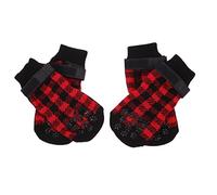 DRESSOOS 4pcs Anti- Dog Socks Warm Christmas Footwear Stylish Pet Stockings for Paw Non-scratch Design Comfortable Fit for Winter Use