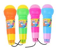 DRESSOOS 4pcs Boys and Girls Echo Microphone Toys Portable Boy Girl Toys Plastic Wireless Karaoke Mic Microphone Props for and
