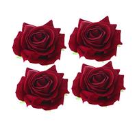DRESSOOS 4pcs Cloth Rose Hairpin for Girls Hawaiian Flower Hair Accessories Rose Flower Brooches for Party Wedding Beach