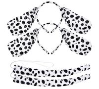 DRESSOOS 4pcs Dog Ear Hair Hoops Tie Tail Set for Halloween Pet Costume Set Cosplay Suit