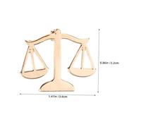 DRESSOOS 4pcs Gold Metal Libra Scale Lawyer Brooch Set, Justice Symbol Lapel Pins for Men’s Business Suits, Wedding Shirt Collar Accessories, Party Badge Pins for Legal Professionals