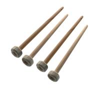 DRESSOOS 4Pcs Gong Drumsticks Percussion Mallets for Small Gongs Ergonomically Designed Cotton Linen and Wood Construction Portable and Sturdy Random Color