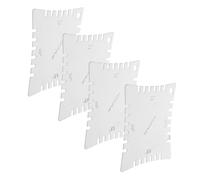 DRESSOOS 4pcs Guitar Measuring Tape Set Stainless Steel Notched Radius Gauge for Fretboard String Action Ruler for Electric Bass Acoustic Guitar Repair Tools