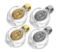 DRESSOOS 4pcs Holy Water Bottles Glass Perfume Containers Relief for Blessings Daily Use Sturdy Religious Storage for Holy Water and More