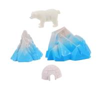 DRESSOOS 4pcs Igloo Model Polar Bear Cake Decoration Arctic Animals Figurines Polar Animals Figurines Micro for Igloo Playmate Snowman Yard Decorations Outdoor Mini Snowman Kit Iglu