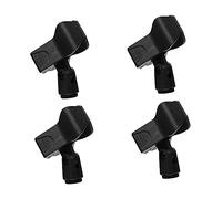 DRESSOOS 4pcs Microphone Clips Easy to Install Mic Holders for Dynamic and Wireless Microphones Durable Black Plastic Support for Stage and Studio Use