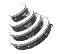 DRESSOOS 4pcs Natural Tambourine Percussion Instruments for Lightweight Handheld Rhythm Dynamics for Music Classes and Early Education