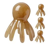 DRESSOOS 4pcs Octopus Scalp Massager Durable Abs Hair Styling Tool for Daily Use Ergonomic Grip Eight Claw Design for Enhanced Scalp Care and Improved Hair Health