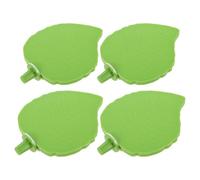 DRESSOOS 4pcs Parrot Perch Stand Leaf Shaped Platform Plastic Bird Cage Accessory Comfortable Resting Spot for Cockatiels Budgies Small Parrots with Secure Installation