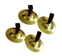 DRESSOOS 4pcs Pure Copper Finger Cymbals Small Belly Dance Mini Musical Instruments for Boys and Girls Hand Percussion Dance Props