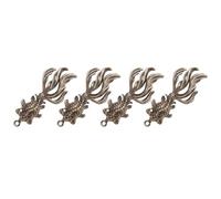DRESSOOS 4pcs Small Key Ring Pendants in Brass Lifelike Goldfish Shape, Practical DIY Key Pendants for Bag Hanging Decor and Desktop Decoration