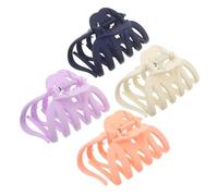 DRESSOOS 4pcs Stylish Frosted Shark Clip Hair Clips Large Claw for Women Girls Strong Hold and Decorative Colors