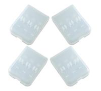 DRESSOOS 4pcs Tooth Brush Heads Case Plastic Storage Box Secure Closure and Easy Open Design, Portable Toothbrush Head Container for Travel and Daily Use