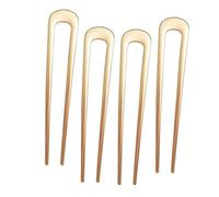 DRESSOOS 4pcs u Shaped Hair Pin Women Vintage Bow Hair Clip Silk Satin Gold Pins