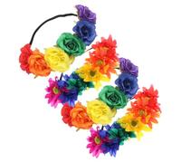 DRESSOOS 4pcs Women Headband Artificial Flower Bridal Hairband Wedding Hair Accessories Hairband