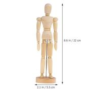 DRESSOOS 4pcs Wooden Movable Joint Puppet Model Set, 4.5”, 5.5”, 8” Figure Sketch Mannequins for Artists, Wooden Doll Ornaments for Drawing, Crafting and Home Decoration