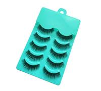 DRESSOOS 5 Pairs Natural Cross-Section Fake Eyelashes A05 Lightweight False Lashes for Makeup Dramatic Volume Reusable Eyelash Extensions