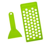 DRESSOOS 50-hole 5g Pp Lip Balm Filling Tray Kit with Spatula Green Lip Gloss Maker Set for DIY Balm Containers and Filling Tools at Home