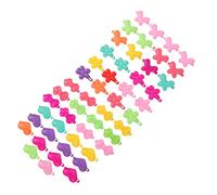 DRESSOOS 50pcs Cartoon Hairpins Coloured Mini Clips for Women Hair Accessories for Boys and Girls Adults Hair Pins Set Heart Blossom Bow Shape Clips