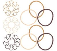 DRESSOOS 50pcs High Elasticity Hair Ropes Ponytail Holders Assorted Colour Plastic Resin Hair Ties Thin Bands That Can Be Worn as Wristbands for Everyday Use