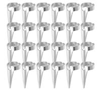 DRESSOOS 50pcs Punk Style Braiding Finger Rings Silver Open Claw Hair Styling Tool for Sectioning and French Braiding Hair Accessories for Salon and Home Use