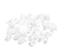 DRESSOOS 50pcs Silicone Guitar Finger Protectors - Rubber Finger Guards for Bass Guitar Ukulele - Adjustable Comfortable Sleeves for Beginners and Musicians