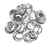DRESSOOS 50pcs Tambourine Cymbal Ching Rings Replacement Parts for Drum Kit Accessories Sound
