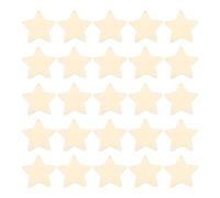 DRESSOOS 50pcs Unfinished Wooden Star-Shaped Ornaments, Easy to Paint Beige Wood Cutouts for DIY Crafts Projects and Christmas Party Decorations, Smooth Coloring Wooden Star Pendants