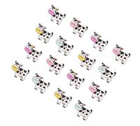 DRESSOOS 50pcs White Plastic Wooden Buttons for Clothes DIY Button Set with Adorable Cartoon Animal Design, Creative and Unique Fasteners for Making and Scrapbook, for Women Random Color
