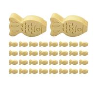 DRESSOOS 50Pcs Wooden Fish Beads for Crafts - Rustic Fish Shape Spacer Beads - 20x12mm Unfinished Ocean Animal Shaped Cutouts - Jewelry Making Accessories
