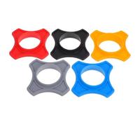 DRESSOOS 5pcs Anti-slip Microphone Rings Silicone Skidproof Circles for Handheld Mic Multi-color Set Orange Black Gray Red Suitable for Ktv and Studio Use