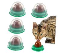 DRESSOOS 5pcs Catnip Licking Ball Cat Treat Toys Cat Snacks Candy Pet Candy Toys