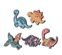 DRESSOOS 5pcs Dinosaur Enamel Animal Lapel Brooch Pin Set for Jackets Backpacks Clothing Decorations Mixed Styles