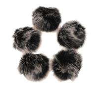 DRESSOOS 5pcs Furry Microphone Wind Cover for Clip Mics Noise Reduction for Outdoor Use Portable Protective Windshield for Live Streaming and Interviews