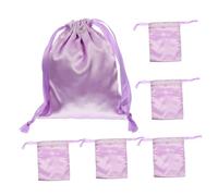 DRESSOOS 5pcs Jewelry Storage Bag Drawstring Makeup Bag Small Pouch for Sleepover Party Supplies