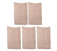DRESSOOS 5pcs Jute Woven Storage Bags for Fruits Grain Beige