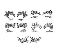 DRESSOOS 5pcs Masquerade Eye Sticker Temporary Lace Eyeliner Decals for Women Hollow Cutout Makeup Stickers for Halloween Festivals Parties Cosplay Photo Shoots