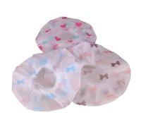 DRESSOOS 5pcs Shower Cap Set Reusable Waterproof Eva Nylon Bath Hat for Long Hair with Balloon Cherry Design