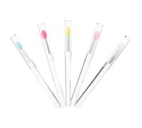 DRESSOOS 5pcs Silicone Makeup Brush Round Head Brush for Lipstick Eye Shadow Nail Pastry Art Portable Reusable