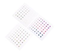DRESSOOS 6 Sheets Sticker Paper Matte Colorful Rhinestone Face Decal Nail Decals for Heart Jewel Stickers