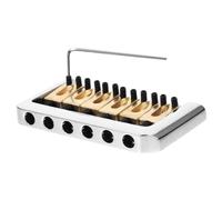 DRESSOOS 6 String Hard-tail Fixed Bridge Set Chrome/gold Replacement Parts for Electric Guitars