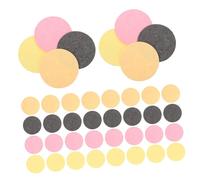 DRESSOOS 60pcs Compressed Wood Pulp Facial Sponges Natural Round Face Cleaning Pads for Makeup Removal Exfoliating Deep Cleansing Ergonomic Design Travel Friendly