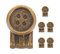 DRESSOOS 6pcs Adjustable Metal Pants Buttons for Men with Quick Release, Movable Jeans Clips in Antique Brass for Work and Business Use, Sturdy No Sew Replacement Trousers Brace Clips