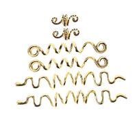 DRESSOOS 6pcs African Dreadlocks Hair Clips Women Hair Beads for Braids Women Hair Accessories Para Hairpins Hairbands Rhinestone Hair Clip Ribbon for Hair Combs Hair Jewelry Alloy Golden