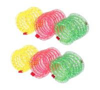 DRESSOOS 6pcs Cat Spring Toys Interactive Indoor Cat Toys for Chasing Teaser Bright Colors Random Color