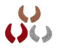 DRESSOOS 6pcs Diy Felt Ox Horns for Halloween Headband Horn Hair Clips Cosplay Accessories